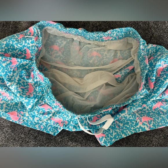 Chubbies Men's Classic Blue & Pink Domingo Flamingo Swim Trunks, Size Large - Picture 3 of 7